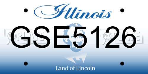 GSE5126 Illinois License Plate