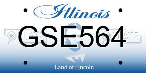 GSE564 Illinois License Plate