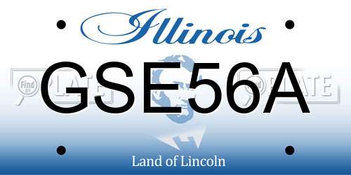 GSE56A Illinois License Plate