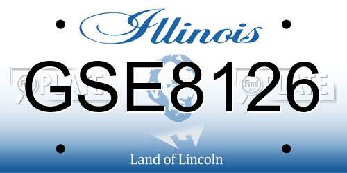 GSE8126 Illinois License Plate