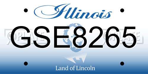 GSE8265 Illinois License Plate