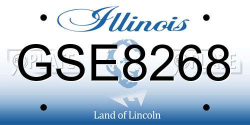 GSE8268 Illinois License Plate