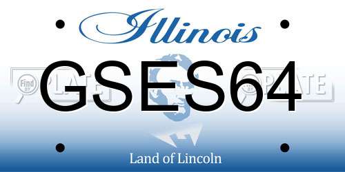 GSES64 Illinois License Plate