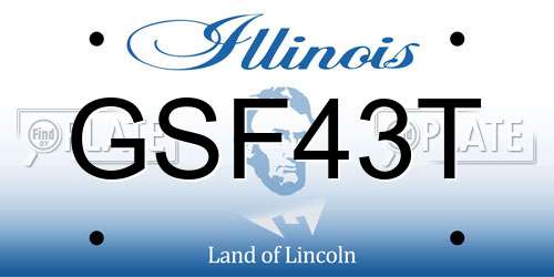 GSF43T Illinois License Plate