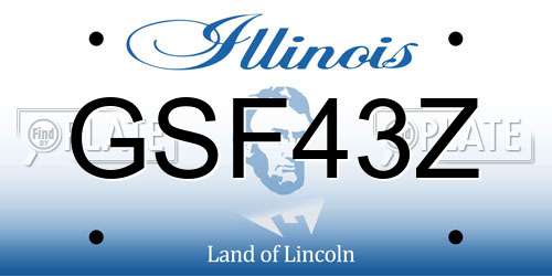 GSF43Z Illinois License Plate