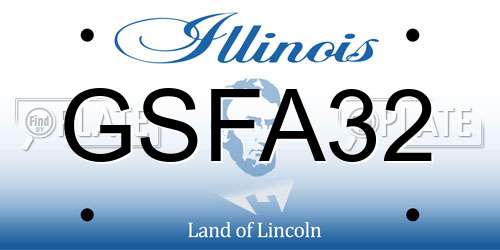 GSFA32 Illinois License Plate