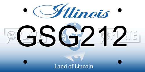 GSG212 Illinois License Plate