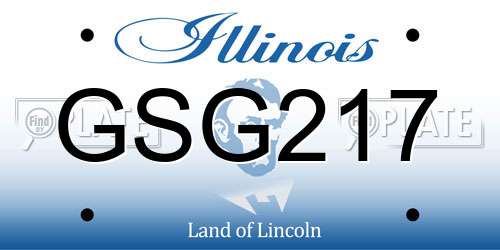 GSG217 Illinois License Plate
