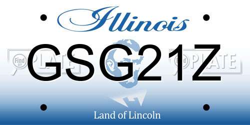 GSG21Z Illinois License Plate