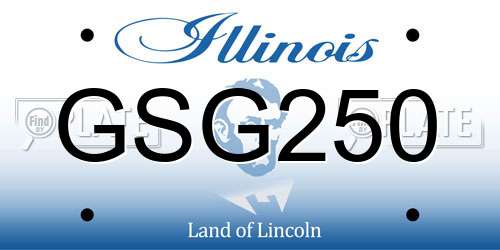 GSG250 Illinois License Plate