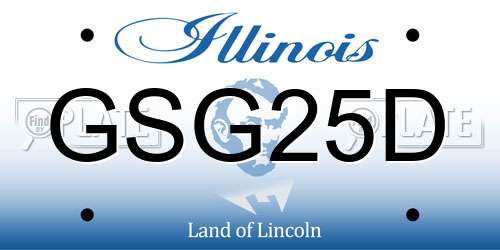 GSG25D Illinois License Plate