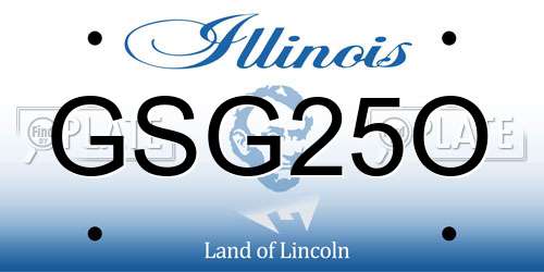 GSG25O Illinois License Plate