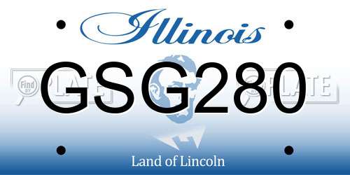 GSG280 Illinois License Plate