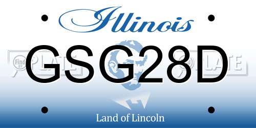 GSG28D Illinois License Plate