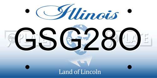 GSG28O Illinois License Plate