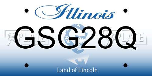 GSG28Q Illinois License Plate