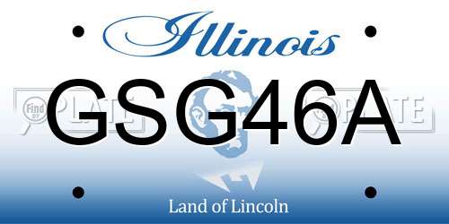 GSG46A Illinois License Plate