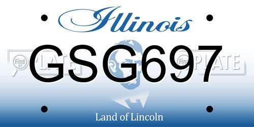 GSG697 Illinois License Plate