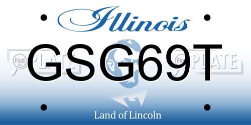 GSG69T Illinois License Plate
