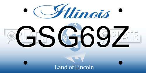 GSG69Z Illinois License Plate