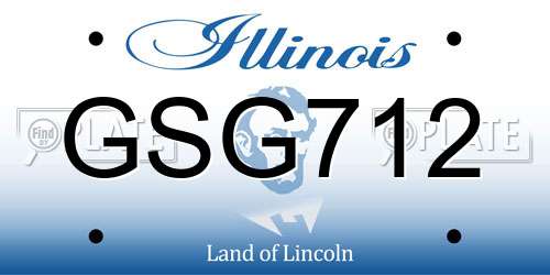 GSG712 Illinois License Plate