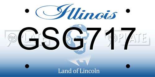 GSG717 Illinois License Plate