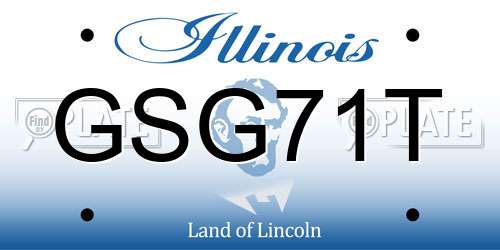 GSG71T Illinois License Plate