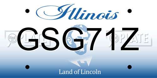 GSG71Z Illinois License Plate