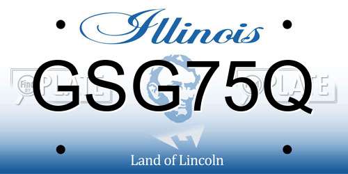 GSG75Q Illinois License Plate