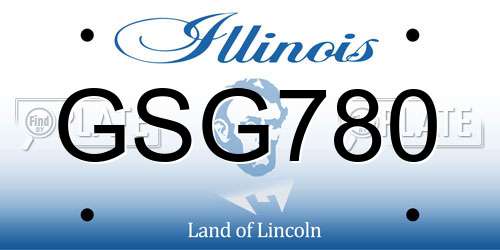 GSG780 Illinois License Plate