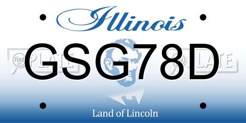 GSG78D Illinois License Plate
