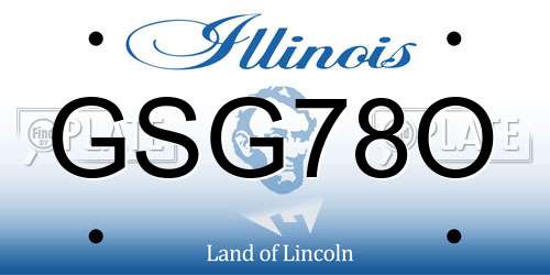 GSG78O Illinois License Plate