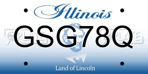 GSG78Q Illinois License Plate