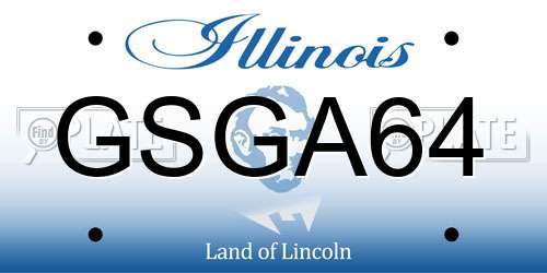 GSGA64 Illinois License Plate