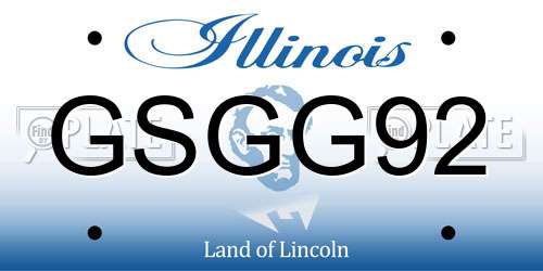 GSGG92 Illinois License Plate