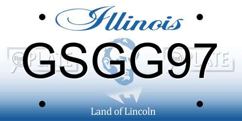 GSGG97 Illinois License Plate