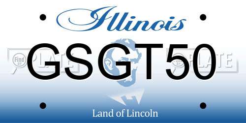 GSGT50 Illinois License Plate