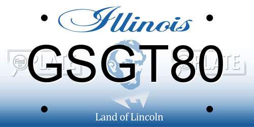 GSGT80 Illinois License Plate
