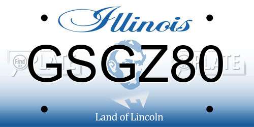 GSGZ80 Illinois License Plate