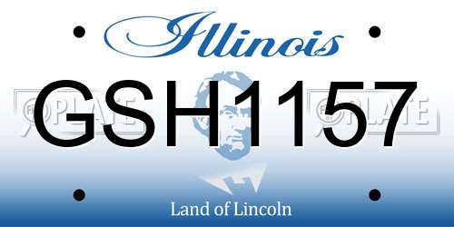 GSH1157 Illinois License Plate