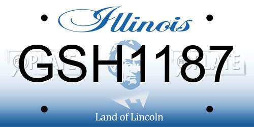 GSH1187 Illinois License Plate
