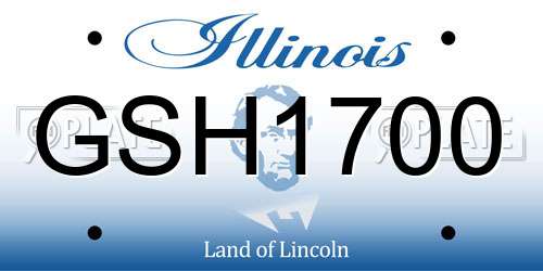 GSH1700 Illinois License Plate