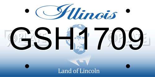 GSH1709 Illinois License Plate