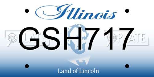 GSH717 Illinois License Plate
