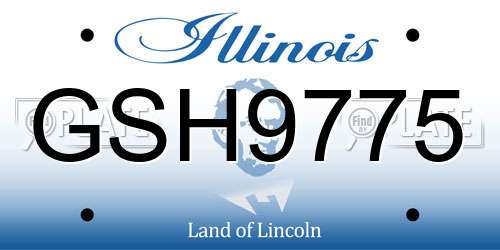 GSH9775 Illinois License Plate