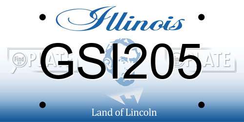 GSI205 Illinois License Plate