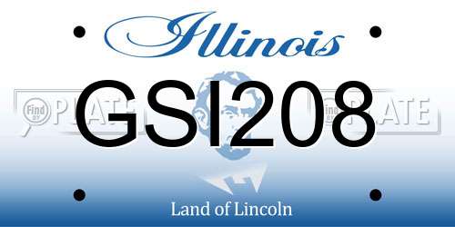 GSI208 Illinois License Plate
