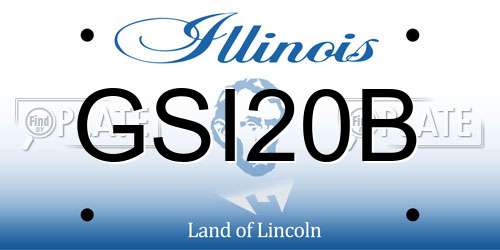 GSI20B Illinois License Plate