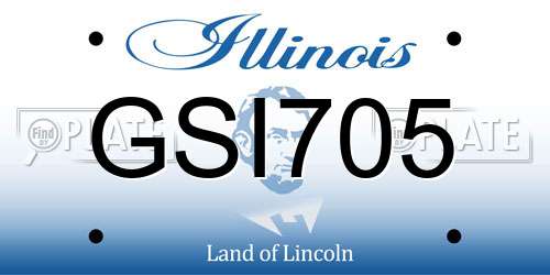 GSI705 Illinois License Plate