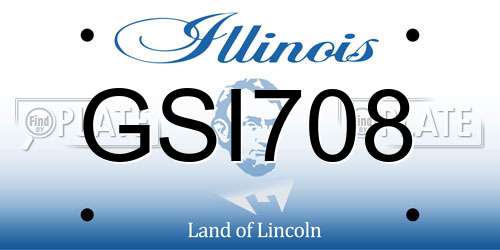 GSI708 Illinois License Plate